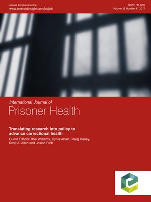 cover image of International Journal of Prisoner Health, Volume 13, Number 1
